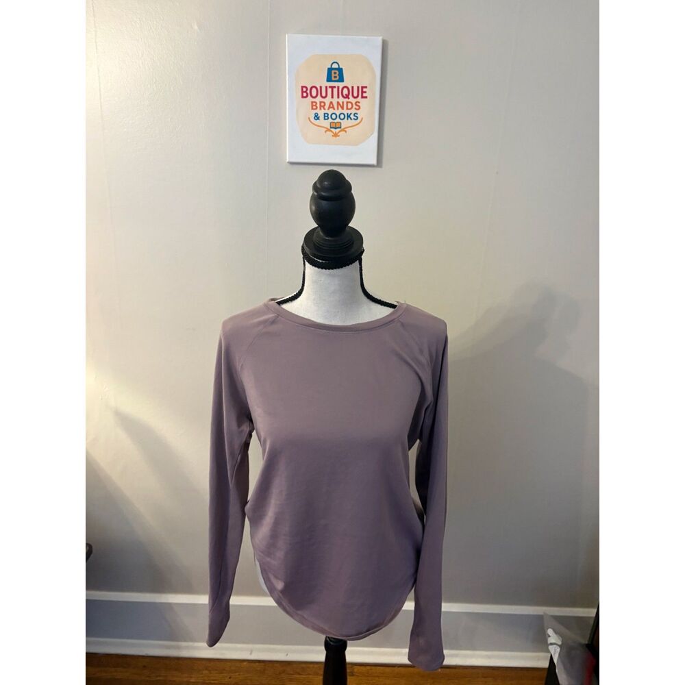 All in Motion Women’s Medium Mauve Long-Sleeve Athletic Workout Top